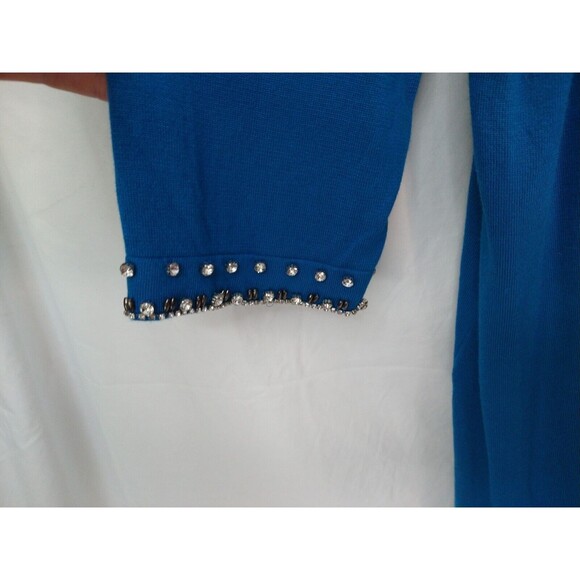 The Limited 3X Beaded Blue top NWT Flaw Snags *See Pics Dressy Cocktail Party - Picture 4 of 14
